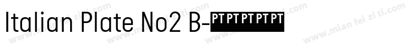 Italian Plate No2 B字体转换